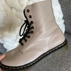 Dr. Martens Clemency Natural Wanama Leather Laceup - not made anymore - RARE